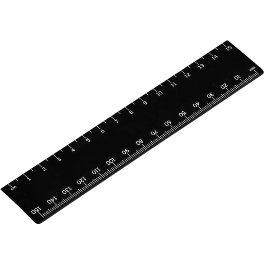 Altitude Scholastic 15cm Ruler Black Unbranded